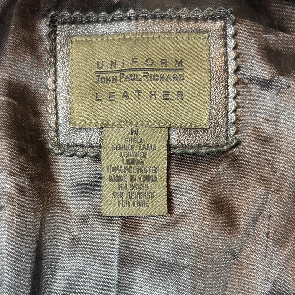 Uniform John Paul Richard Genuine Lamb Leather Jacket Women's Size M Butter Soft - Picture 11 of 12